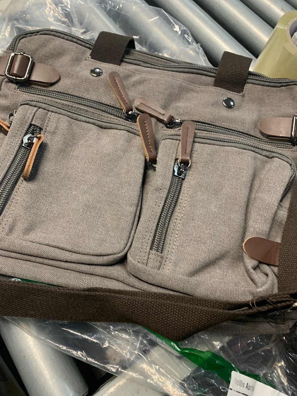 Photo 1 of (used)(see images) Saddhu Laptop Tote Bag for Women Men 16 Inch 3 in 1 Convertible Messenger Briefcase Shoulder Handbag for Work Bussiness Grey