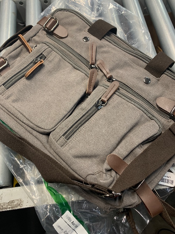 Photo 1 of (used)(see images) Saddhu Laptop Tote Bag for Women Men 16 Inch 3 in 1 Convertible Messenger Briefcase Shoulder Handbag for Work Bussiness Grey