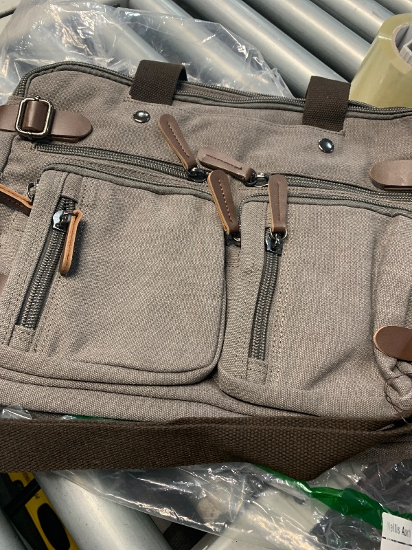 Photo 1 of (used)(see images) Saddhu Laptop Tote Bag for Women Men 16 Inch 3 in 1 Convertible Messenger Briefcase Shoulder Handbag for Work Bussiness Grey