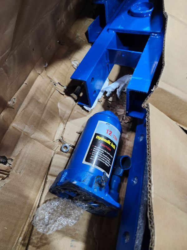 Photo 1 of ****************Missing pieces**************
Hydraulic Shop Press, 12 Ton H-Frame Garage Floor Shop Press Adjustable Hydraulic Press with Press Plates, Blue