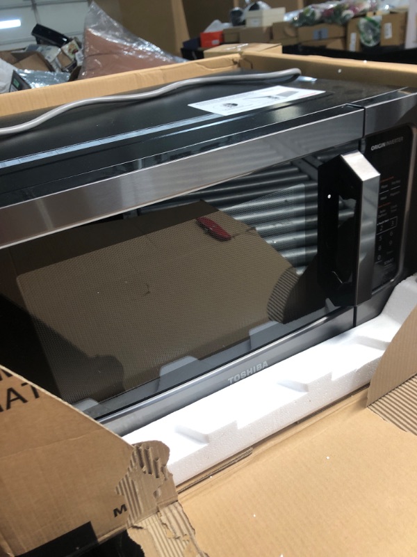 Photo 1 of (not working)(sold for parts)(repair) TOSHIBA ML-EM45P(BS) Countertop Microwave Oven with Smart Sensor and Position Memory Turntable, Function