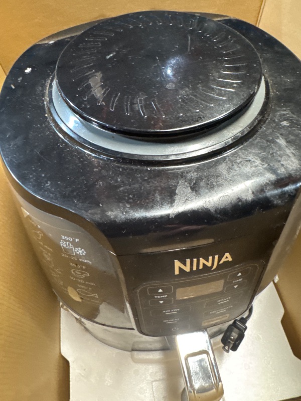 Photo 1 of (HEAVILY USED) (PARTS) Ninja | Air Fryer | 4 QT Capacity | 4-in1 Roast, Crisp, Roast, Reheats, & Dehydrates | Dishwasher Safe Parts | Includes 20 Easy & Healthy Recipes | Compact | Grey | AF101