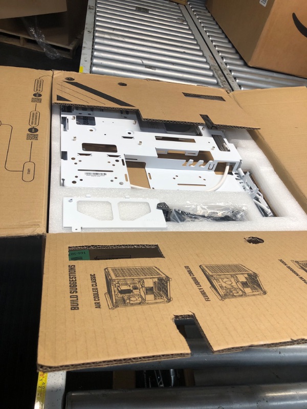 Photo 1 of ***(MISSING BACK PANEL)***Cooler Master QUBE 500 Flatpack Macaron High Airflow Gaming ATX PC Mid-Tower, Customizable, Tempered Glass, Vertical GPU Mount, 365mm GPU Clearances, USB-C, Carrying Handle, Gem Mini