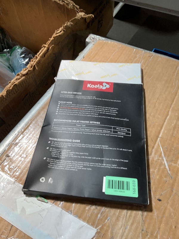 Photo 1 of (50 Sheets) Koala Glossy Sticker Paper for Inkjet Printer, Printable Sticker Paper White, 8.5x11 Inch Self-Adhesive Photo Sticker Printer Paper