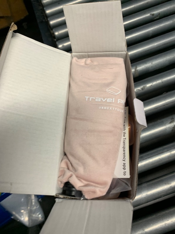 Photo 1 of (PARTIAL SET) urnexttour Travel Pillow and Blanket Set Neck Pillows Travel Essentials with Sleep Mask for Airplane Car Memory Foam Pink