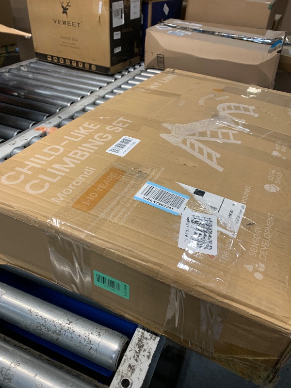 Photo 1 of ***(PARTIAL SET/ NOT COMPLETE/ PARTS ONLY/ NON FUNCTIONAL)***Tiny Land Pikler Triangle Set,7-in-1 Foldable Montessori Toddler Climbing Toys Indoor, Wooden Playground Jungle Gym for Kids, Climber Gift for Boys & Girls Toddler Climbing Toys (Morandi)