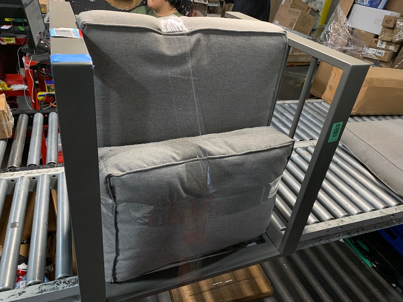 Photo 1 of ***STOCK PHOTO FOR REFERENCE ONLY*** Modway Shore Aluminum Outdoor Patio Armchair in Silver Gray