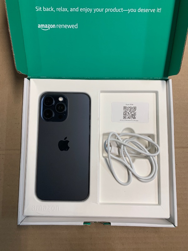 Photo 1 of *** PARTS ONLY - DOES NOT TURN ON *** Apple iPhone 15 Pro Max, 256GB, Blue Titanium - Unlocked (Renewed Premium)