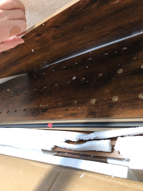 Photo 1 of ***SEE NOTES***
72" Coffee Bar Cabinet with Power Outlet & LED Light, Farmhouse Large Kitchen Hutch with Sliding Barn Door, Tall Bar Cabinets with Storage Drawers & Wine Glass Rack,Pantry China Cabinet,Vintage Brown