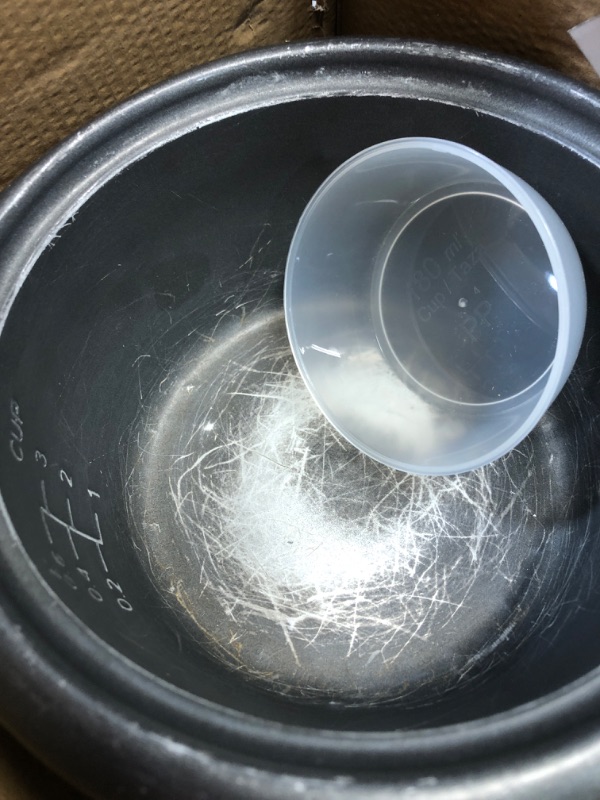 Photo 1 of ***DAMAGED - SEE NOTES/PICTURES*** Aroma Housewares 6-Cup (Cooked) Pot-Style Rice Cooker and Food Steamer, Black ARC-743-1NGB
