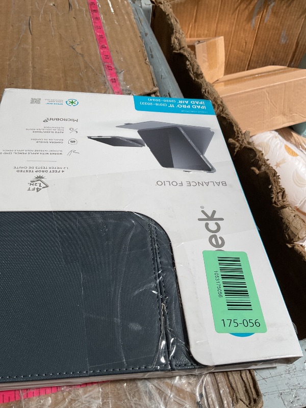 Photo 1 of (used/fair) Speck iPad Pro 4th Generation Case - Hard Back Case for Apple iPad Pro 11-inch (2022) - Slim Multi Range Stand, Apple Pencil Holder, Drop Protection, Camera Shield - Balance Folio Almond Milk/Mocha