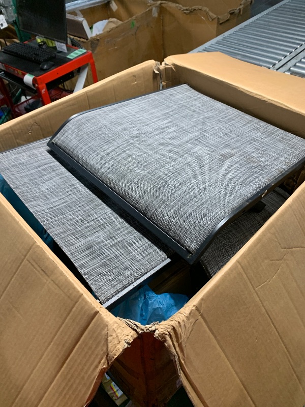 Photo 1 of ***PARTIAL SET - MISSING PIECES****
PRICE ADJUSTED, 2 CHAIRS ONLY** Pamapic 5-Piece Outdoor Dining Set, Patio Dining Set for 4, Outdoor Table and Chairs, All-Weather Outdoor Patio Set with Textilene Swivel Chairs for Garden, Poolside, Deck?Gray