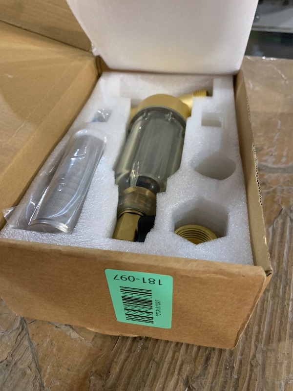 Photo 1 of MewMore GFC40 Garden Hose Filter with 3/4"GHT Connector, Inline Sediment Filter for Pressure Wahser, 40 & 100 & 200 Micron Reusable Spin Down Sediment Water Filter for RV Camping Car Wash Water Hose