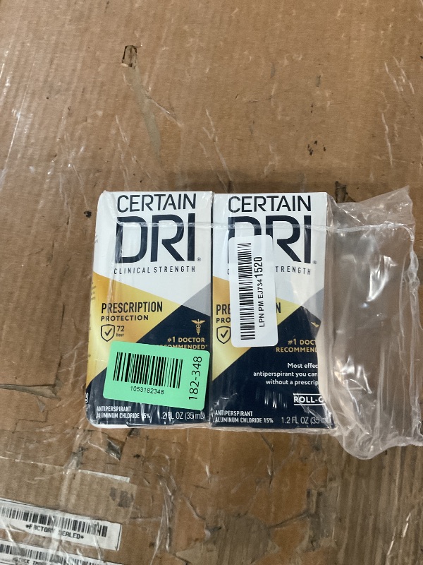 Photo 1 of * only comes with two *
Certain Dri Prescription-Strength Clinical Antiperspirant Roll-On - 72-Hour Sweat Protection for Hyperhidrosis - Fragrance-Free - 15% Aluminum Chloride - Doctor-Recommended - 1.2 fl oz - 3-Pack