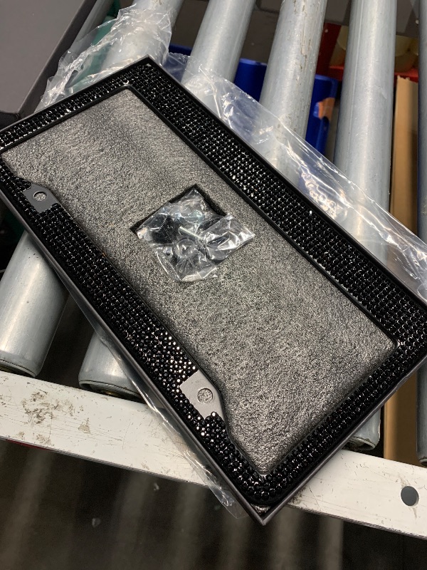 Photo 1 of (incomplete)(see all images) Bling License Plate Frames with High End Ribbon Gift Box,2 Pack Rhinestone License Plate Frame