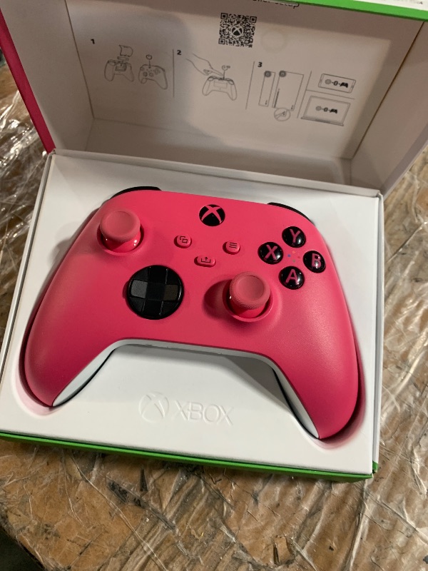 Photo 1 of (MISSING BATTERY) (USED/FAIR) Xbox Wireless Gaming Controller (2025) – Deep Pink – Play on, Windows, Android, iOS, FireTV Sticks, Smart TVs, VR Headsets