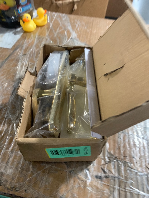 Photo 1 of Storm Door Handle Replacement Kit With Lock and Key, Gold Security Door Lever Handle Lock Set for Interior Patio and Storm Door, Waterproof and Anti-Rust Door Handle Lock Replacement (Gold)