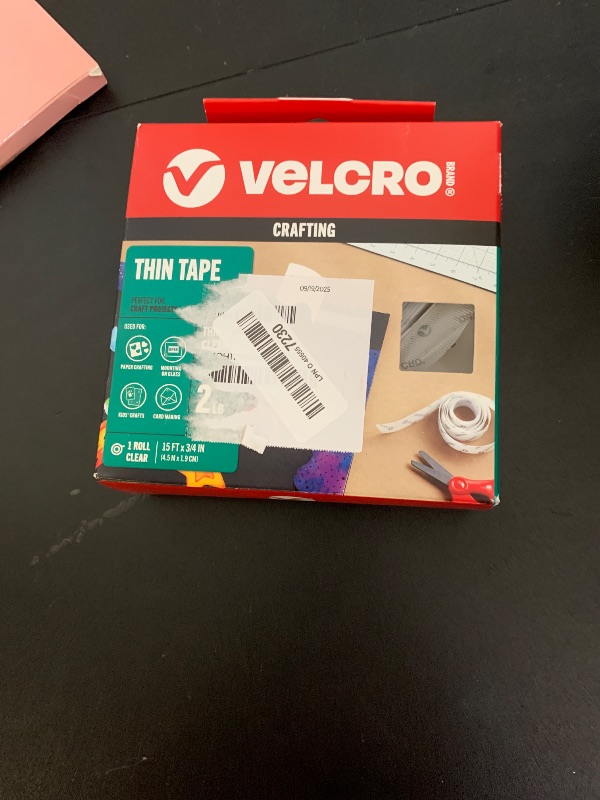 Photo 1 of Velcro Velcro Tape 3/4" X 15' Sticky Back Clear Boxed
