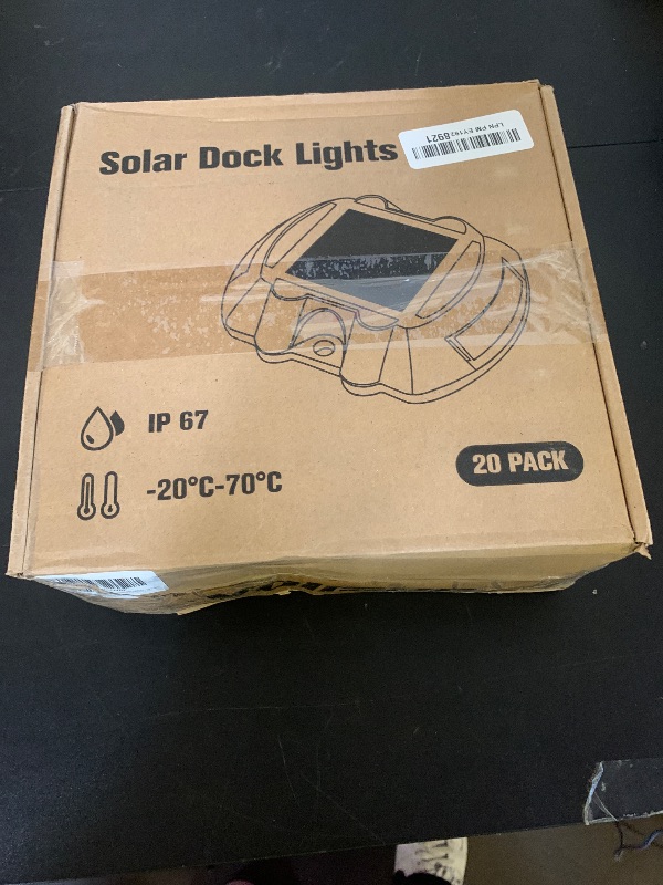 Photo 1 of VOLISUN Solar Deck Lights, 20-Pack Led IP67 Waterproof Outdoor Warning Step Lights for Driveway, Sidewalk, Garden Pathway, Yard (White)