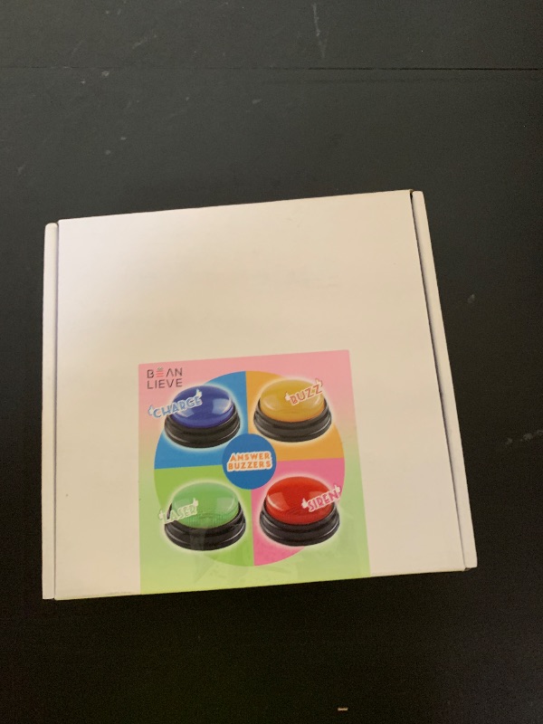 Photo 1 of BEAN LIEVE 4-Pack Game Buzzers - Family feud Buzzer with Lights and Sounds, Answer Buzzers for Classroom, Quizzes Party, Buzzer for Game Show for Kids, Adults and Teacher Supplies