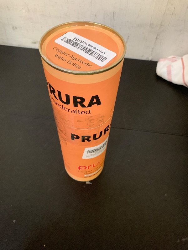 Photo 1 of PRURA Copper Water Bottle With Beautiful Design 32 oz - Leak Proof Ayurvedic Drinkware Copper Vessel for Sports, Gym, Outdoors, Yoga, (Design 20)