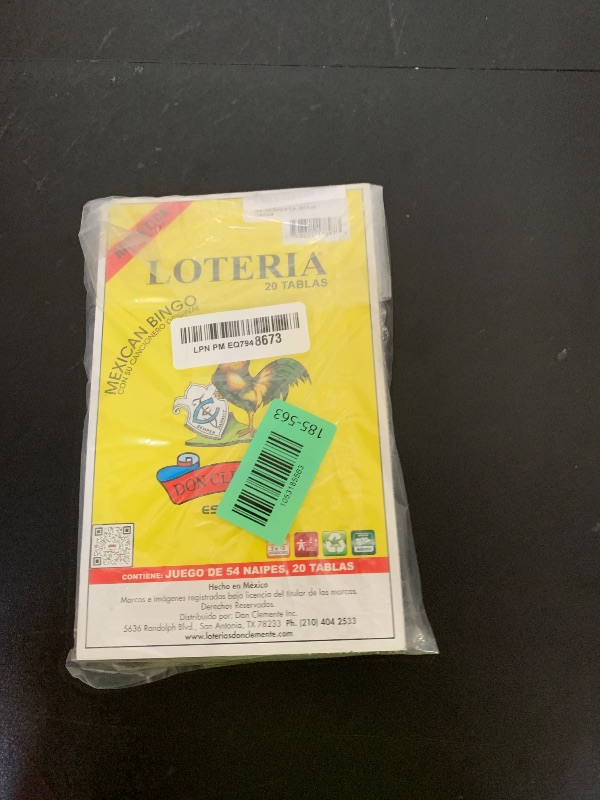 Photo 1 of Don Clemente Autentica Loteria Mexican Bingo Set 20 Tablets Colorful and Educational