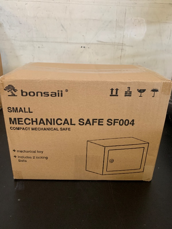 Photo 1 of Bonsaii Safe Box with Key Lock, Steel Security Lock Box, 0.23 Cubic Feet, 9.06" W x 6.69" D x 6.69" H, Small Hidden Safe for Cash Jewelry