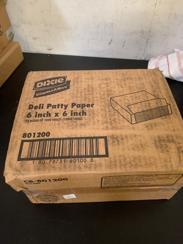Photo 1 of Dispens-A-Wax, 801200, White, Deli Patty Paper, 6" Length x 6" Width by GP PRO (Georgia-Pacfici) (Case of 10 Boxes, 1,000 Sheets Per Box)
