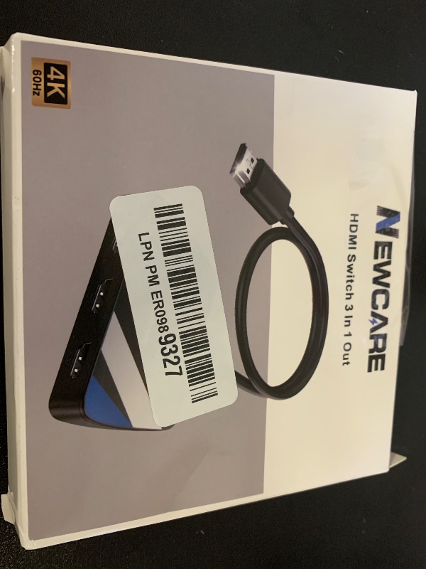 Photo 1 of [Upgrade] HDMI Switch 3 in 1 Out, 4K@60Hz HDMI 2.0 Switch Splitter with 2.6FT Long HDMI Cable, 3-Port HDMI Switcher Selector, Supports 4K 30Hz 3D 1080P HDCP2.2 for PS5 Xbox DVD Player Fire Stick PC
