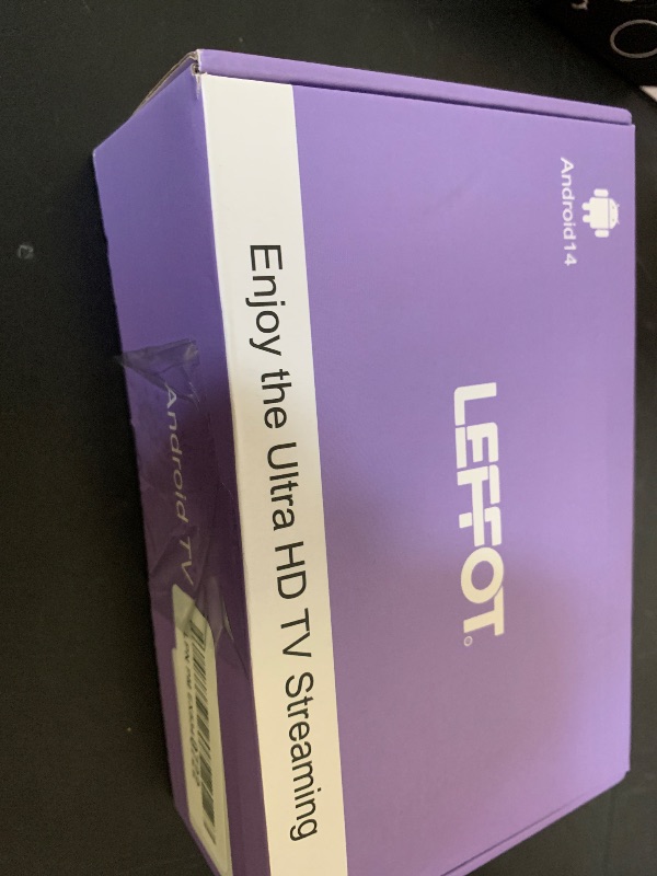 Photo 1 of Android 14.0 TV Box 2025, LEFFOT H618 Plus 4K UHD Streaming Device for TV, 4GB RAM + 128GB ROM, Support Gogle Assistant Voice Remote, HDR 10, 2.4G & 5G WiFi 6, BT 5.4, Allwinner H618 Quad-Core A53