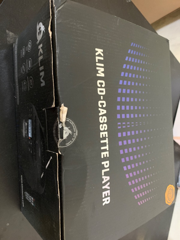 Photo 1 of KLIM CD Player & Cassette Tape Player with Case, Bluetooth Boombox, AM/FM Radio, Stereo Sound, Remote, CD and Cassette Combo, Tape Recording, USB Drive, AUX, AC/DC Powered