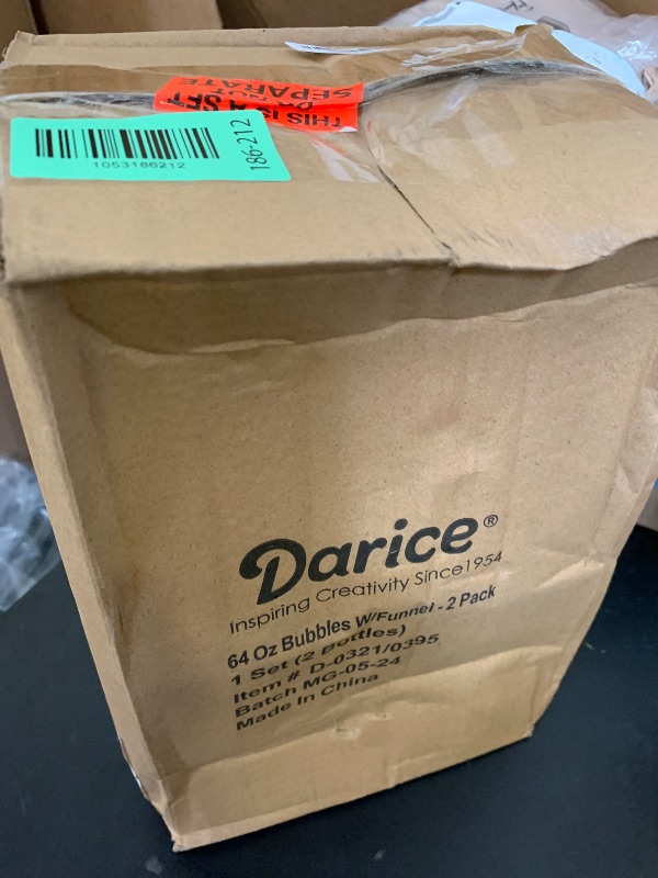 Photo 1 of Darice 2 Pack 128oz Bubble Solution Refill for Bubble Machines & Blowers - Easter, Weddings, Birthdays, Outdoor - 4 Big Bubble Wands Included - Non-Toxic Safe for Toddlers & Kids, Colors May Vary