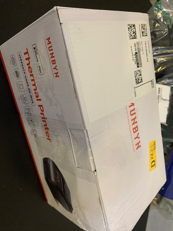 Photo 1 of MUNBYN Bluetooth Thermal Receipt Printer P047, 80mm POS Printer, Thermal Printer with USB Serial Ethernet, Bluetooth, Support Android Windows PC (Do Not Support iOS Paypal Doordash Grubhub Vagaro)