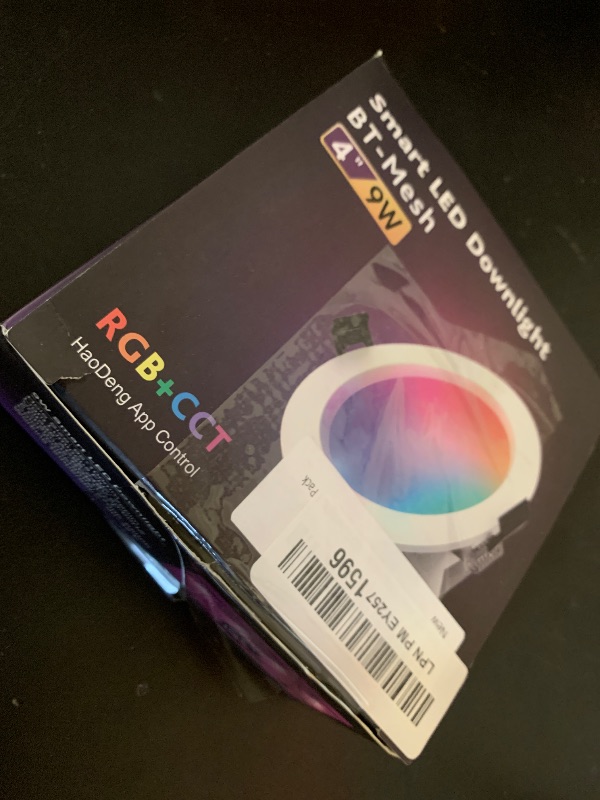 Photo 1 of MagicLight Smart Recessed Light 4 Inch, Multicolorred, Dimmable by App, 2700K-6500K CCT Selectable, 9 Watts, CRI80+, Group Control, Music Sync, Bluetooth Mesh Smart LED Downlight, 1 Pack
