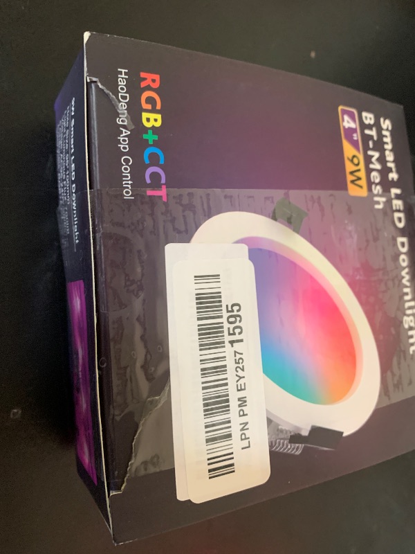 Photo 1 of MagicLight Smart Recessed Light 4 Inch, Multicolorred, Dimmable by App, 2700K-6500K CCT Selectable, 9 Watts, CRI80+, Group Control, Music Sync, Bluetooth Mesh Smart LED Downlight, 1 Pack
