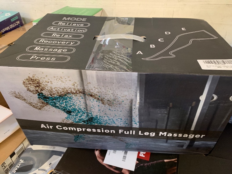 Photo 1 of Leg Compression Massager,Sequential Pressure Boots with Heat,Cordless Air Compression Recovery System for Athletes - Circulation and Edema, RLS, Swelling, Pain Relief