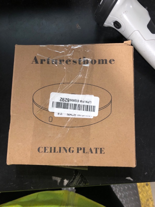 Photo 1 of Arturesthome 5.9" White Ceiling Plate Light Kit Rewind Single Hole with Hardware,Ceiling Canopy for Pendant Lighting or Chandelier,Easier to Install Than Standard Canopies