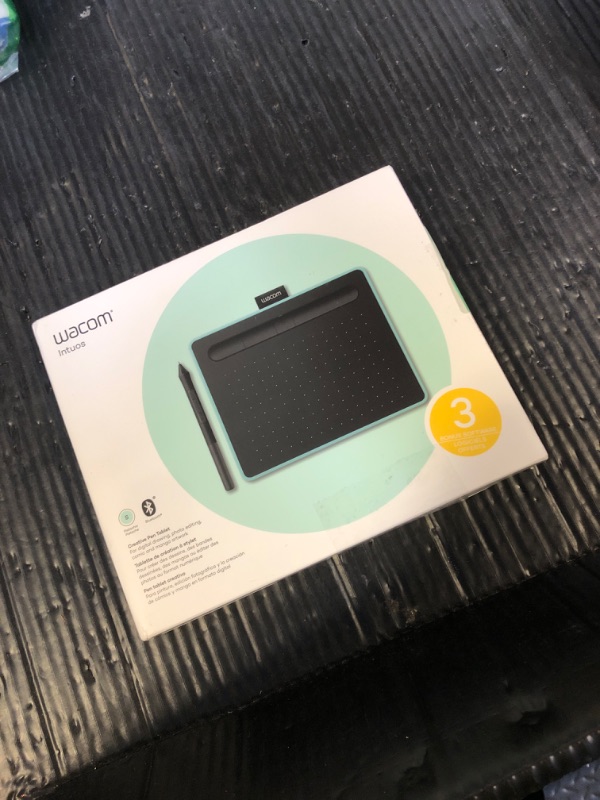 Photo 1 of Wacom Intuos Small Bluetooth Graphics Drawing Tablet, Portable for Teachers, Students and Creators, 4 Customizable ExpressKeys, Compatible with Chromebook Mac OS Android and Windows - Pistachio