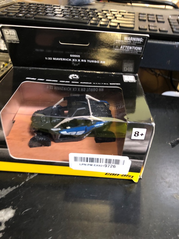 Photo 1 of Diecast Masters BRP Bombardier Models 1:32 Scale Diecast Replica Can-Am Maverick X3 X rs Turbo RR, Intense Blue, Carbon Black & Chalk Grey | Item 60005