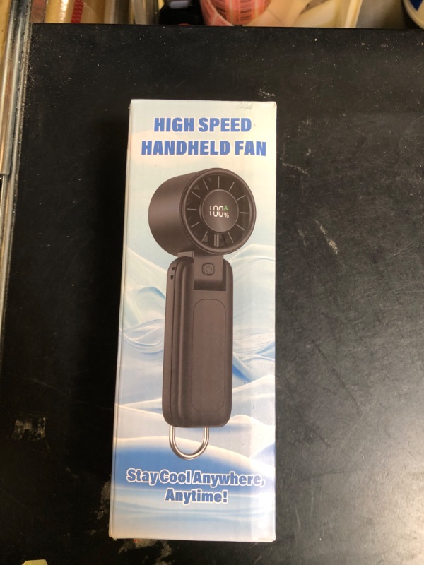 Photo 1 of 4 in 1 Portable Handheld Turbo Fan, 9000RPM High-Speed Mini, 180° Foldable, 1-100 Speeds, Up to 15H Use, 5000mAh Battery, Powerful Personal Cooling, Hand Held Fan for Travel, Indoor & Outdoor