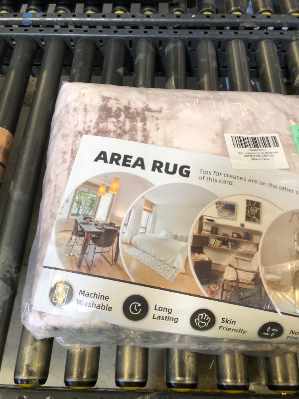 Photo 1 of MontVoo 6x9ft Rectangular Area Rug - Soft, Washable, Non-Slip - Light Beige Abstract Modern Contemporary Rug for Living Room