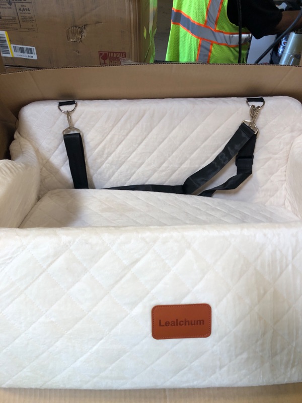 Photo 1 of 
Dog Car Seat for Medium Sized Dog,Car Dog Bed with Adjustable Leashes,Comfort and Support with Memory Foam Filled,Safety Travel Per Car Seat with Non-Slip Bottom(white, Large)