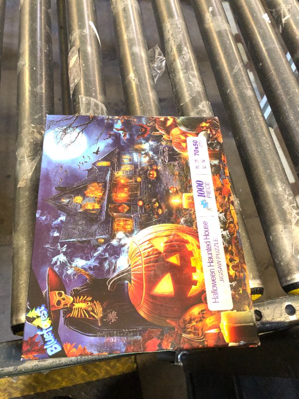 Photo 1 of Blueforest Halloween 1000 Piece Jigsaw Puzzle for Adults - Haunted House Horror Night Challenge Puzzle | Includes Free Poster & Lettered Back Pieces | Perfect for Adult Puzzle Enthusiasts