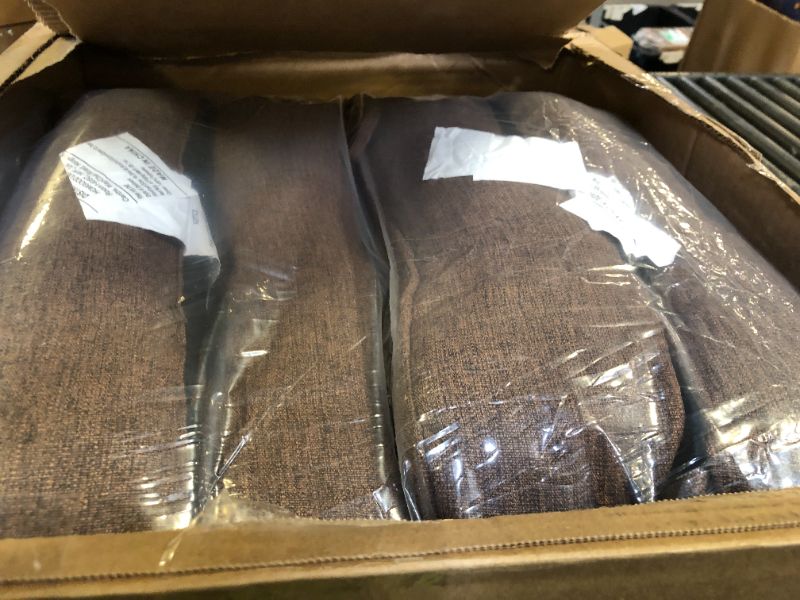 Photo 1 of downluxe Thickened Chair Cushions for Dining Chairs Set of 4, Kitchen Chair Cushions with Ties and Non Slip Backing, Tufted Chair Pads 4 Pack, 16.5"X 16.5" X 5", Brown