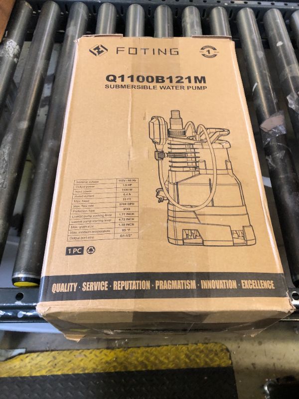 Photo 1 of FOTING 1.5HP Sump Pump Automatic & Maunal Mode,with Float Switch, 5000GPH Big Flow Clean & Dirty Submersible Water Pump, 16FT Electric Utility Pump for Pool Draining Hot Tub Garden Basement
