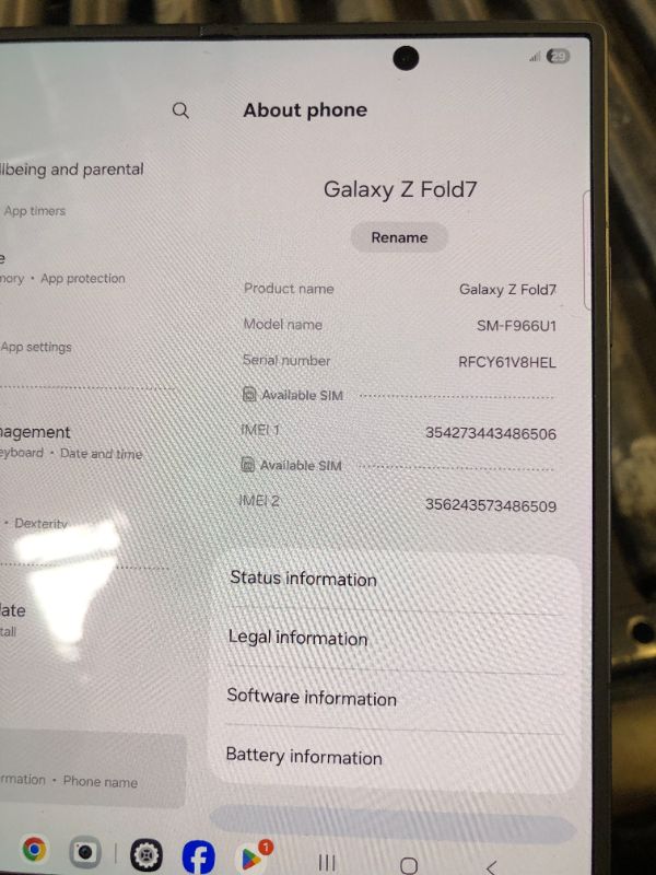 Photo 1 of Samsung Galaxy Z Fold7 Cell Phone, 512GB AI Smartphone, Unlocked Android, AI Photo Edits, Large Screen, Long Battery Life, 2025, US 1 Yr Manufacturer Warranty, JetBlack