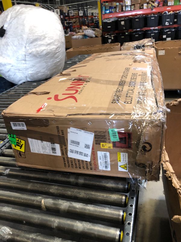 Photo 1 of Sunny Health & Fitness Electromagnetic Recumbent Cross Trainer Exercise Elliptical Bike w/Arm Exercisers, Easy Access Seat & Exclusive SunnyFit® App Enhanced Bluetooth Connectivity - SF-RBE4886SMART