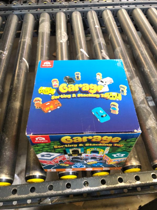 Photo 1 of Coogam Montessori Sorting & Stacking Blocks with Nesting Garages Cars, Stackable Number Boxes for Toddlers Learning Community Helpers, Preschool Educational Toy Gift for 2 3 4 Year Old Baby
