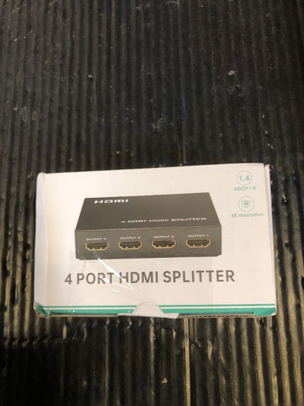 Photo 1 of MT-ViKI HDMI Splitter 1 in 4 Out, 1x4 Power HDMI Splitter 4 Ports w/AC Adapter, 4Kx2K@30Hz 3D Full HD Distributor for PS4 Fire Stick HDTV