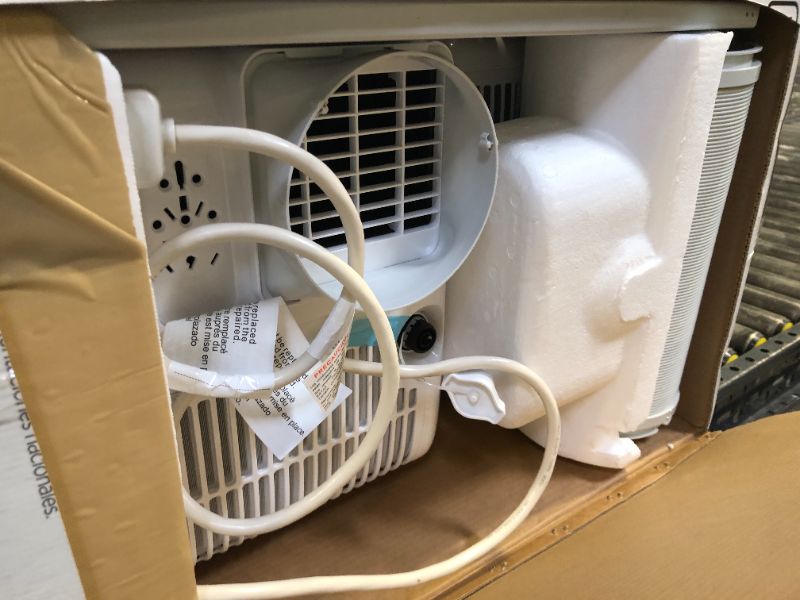 Photo 1 of BLACK+DECKER Portable Air Conditioner, 9,000 BTU (5,300 BTU SACC) for Rooms up to 400 Sq. Ft., Portable AC with Follow Me Remote Control and Window Kit, BPACT08WT, White